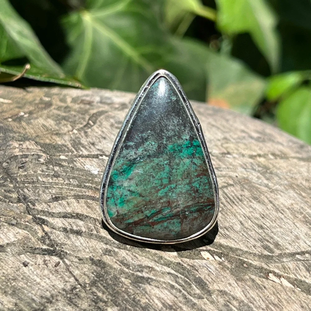Size 8.75‎ 925 silver plated African turquoise ring